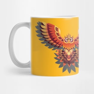 Night bird flying, Buho brown Mug